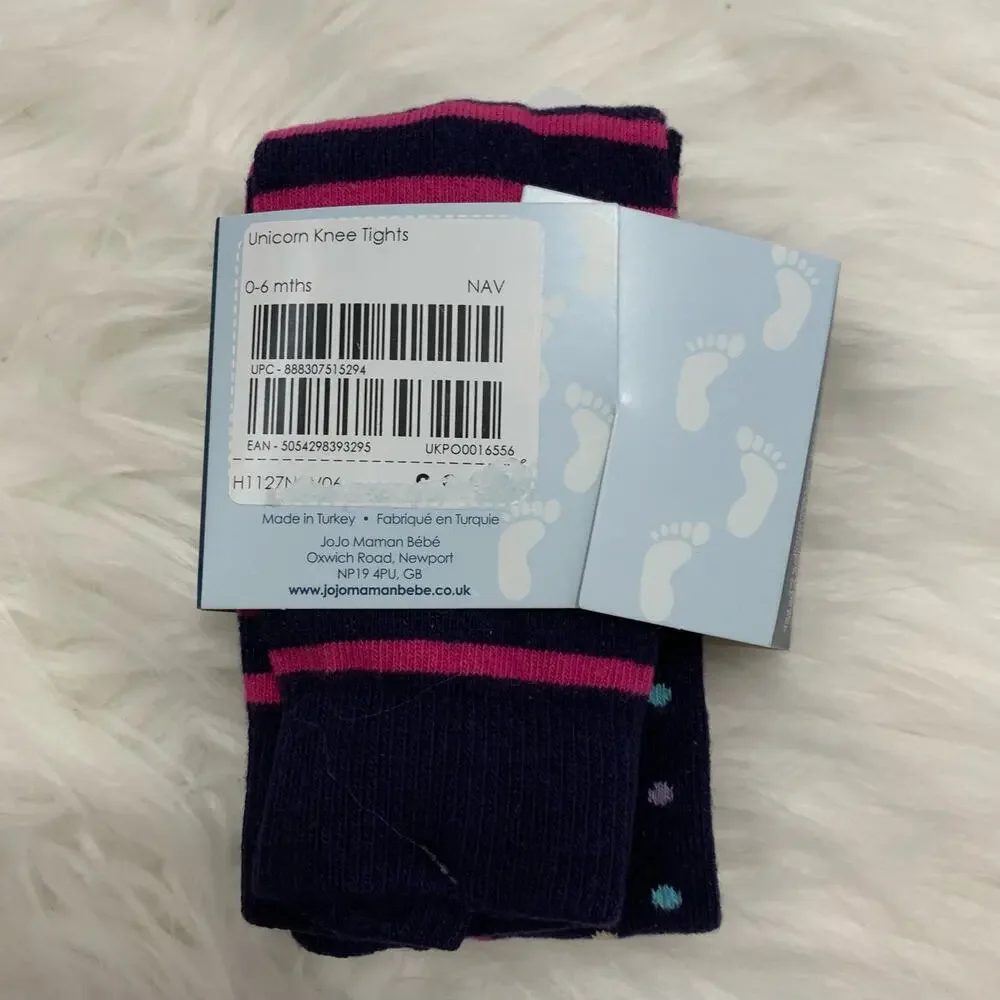 NWT Jojo Maman Bebe unicorn tights